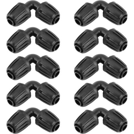 10 Stück Tropfbewässerungs-Adapter-Ellbogen, Universeller Anschluss für 16mm Bewässerungsschlauch