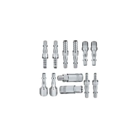 Connettori per aria compressa S-giant, 12 raccordi per aria compressa, raccordi per tubo flessibile aria compressa da 6,35 mm BSP per tubi da 6, 8 e 10 mm - Crezuo
