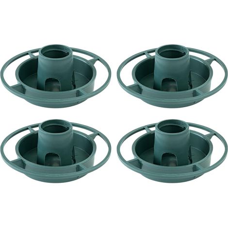 Set mit 4 Vogelhäuschen aus Kunststoff für den Garten mit Flaschenhalter für Wildvögel, Garten, Terrasse, grüne Dekoration