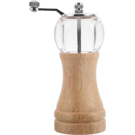 Moulin à Poivre Manuel Broyage Réglable en Bois et Acier Design (1/5)