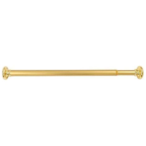 Cortina de ducha triangular, tendedero retráctil para baño, barra de aluminio dorado 70-120 (1/4)