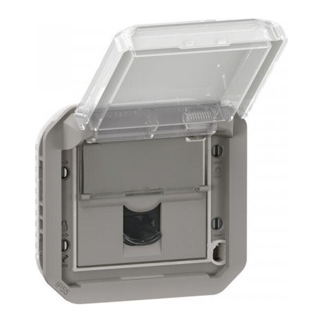 Prise RJ45 catégorie 6 STP - Composable - Gris - Plexo - 069559L - Legrand