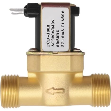 1/2" AC 220V/240V Valve Brass Electronic Solenoid Valve Normally Closed Water Valve for Water Control (1/5)