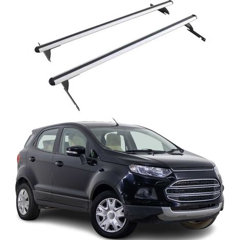 OMAC Barres de toit Heavy Duty compatibles avec Ford Ecosport II 2014-2023 – 2 barres – Aluminium Argent (1/4)