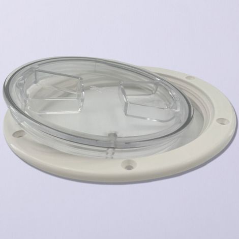 Couvercle de trappe de pont transparent rond en nylon marin, couvercle d'inspection antidérapant, couvercle de trou de main, accessoires marins, couvercle de trappe de pont transparent rond antidérapa