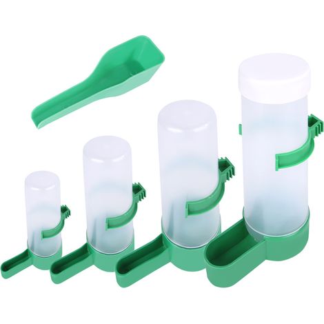 Distributeur d'eau pour cage à oiseaux, lot de 4 abreuvoirs pour oiseaux. (1/5)