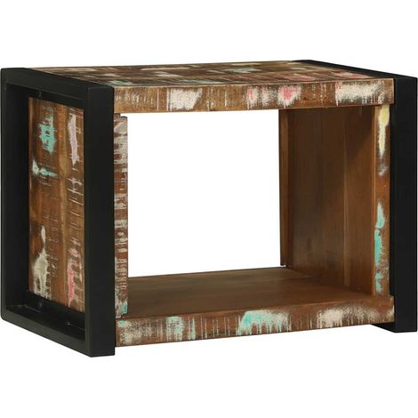 Wandwürfel Braun 55 x 35 x 40 cm Massives upgecyceltes Holz (1/5)
