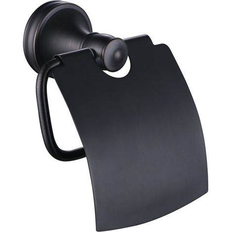 PORTE PAPIER TOILETTES 001 NOIR EN LAITON COLLECTION CÉPHISE