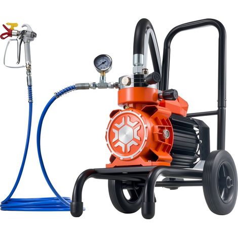 Pulvérisateur de peinture, sur chariot, 900 W, 2200 PSI, avec rallonge, pour murs, plafonds, bois et métal, usage polyvalent (1/5)