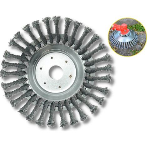 Brosse à désherber pour débroussailleuse Brosse en acier de 20 cm Brosse universelle pour désherber - Brosse articulée - Coupe-bordures (1/5)