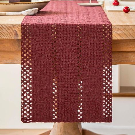 Chemin de Table Bohème Bourgogne Rouge 30×140 cm