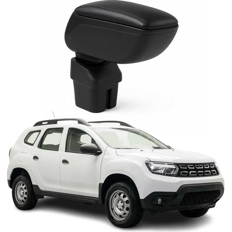 OMAC Accoudoir pour Dacia Duster mk2 2018-2024 avec adapter - Snap-On - ABS + Simili Cuir - Aucune Perçage ou Installation - Installation Facile Noir (1/5)