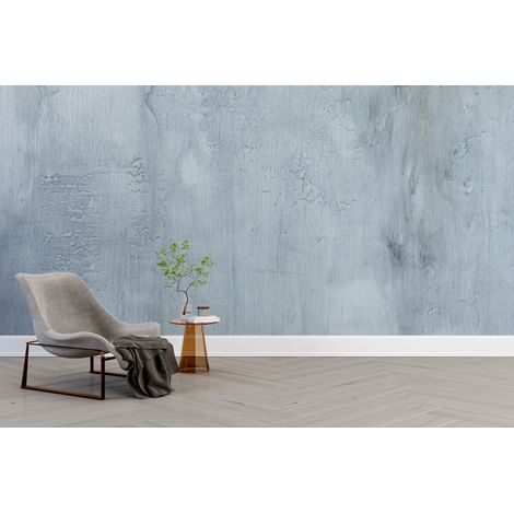 Papier peint grunge - texture de béton ciré bleuté - 150 x 250 cm (1/2)