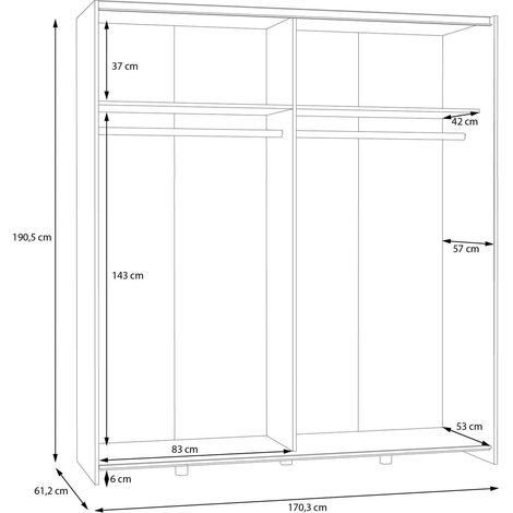 Mömax Schwebetürenschrank Urbanline Weiß/Eichefarben (1/5)