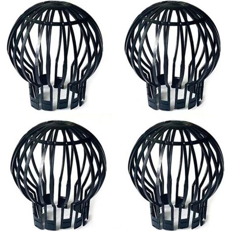 Set di 4 protezioni in plastica per grondaie: impediscono che i pluviali si ostruiscano con foglie, muschio e fango. (1/5)