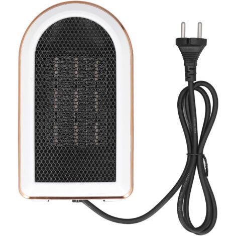 Calefactor eléctrico portátil de escritorio PTC de 1200 W, calentamiento rápido, tamaño compacto, con protección contra sobrecalentamiento y vuelco, ideal para el hogar o la oficina, color blanco. (1/5)