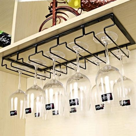 Support Verres À Vin - Rack Suspension Métal 5 Barres - Pour Cuisine Et Bar - Dimensions 50x22.5x5.5cm (1/4)
