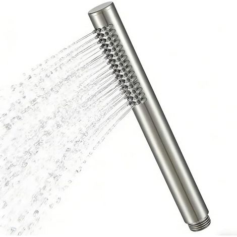 Cabezal de Ducha Cilíndrico, Cabezal de Ducha de Alta Presión, Cabezal de Ducha Antical, con 48 Boquillas, Ahorro de Agua, Acero Inoxidable, para Familia y Hotel (1/5)