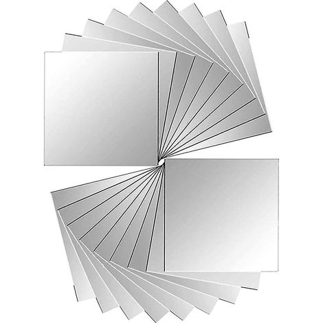 18 autocollants muraux miroir à faire soi-même, décoratifs et auto-adhésifs, style minimaliste
