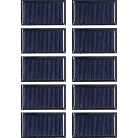 10 pièces petite cellule solaire résistant aux intempéries Module de panneau de bricolage pour les projets scientifiques jouet lumière 0.15 W 5 V (1/5)