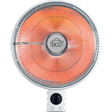 DCG SA9690 Stufa Elettrica da Parete al Carbonio A Parabola Telecomando e Timer