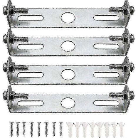 Lot de 4 supports de plafond suspendus de 90 mm avec mise à la terre et vis, pour luminaires suspendus. (1/5)