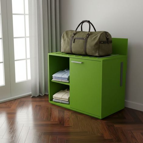 Portavaligie design da camera - Contenitore multiuso con griglia di aerazione - Verde mela (1/5)
