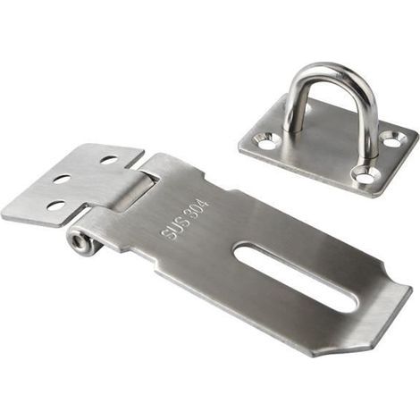 Chiusura per porta, serratura di sicurezza SAYAYO con lucchetto e chiavistello, chiusura con viti per porte, mobili e armadi. (1/4)