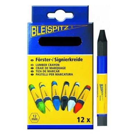 Boite de 12 craies forestières de marquage de couleur NOIR de marque Bleispitz
