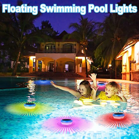 Luce galleggiante solare a LED RGB per piscina, impermeabile IPX6, cambio colore automatico, decorazione per giardino esterno, 10x6 cm (1/4)