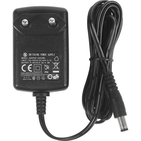 Adaptateur d'alimentation DC 9V 0,5A, fiche 5,5mm x 2,1mm, Centre Négatif (1/5)