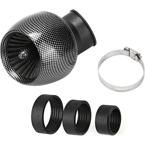 Filtre à air en forme de pomme, résistant à l'usure, style fibre de carbone stable, silencieux et anti-poussière pour moto (1/5)
