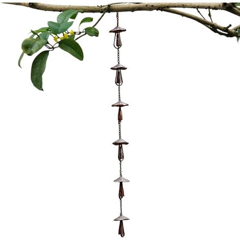 Cadenas de lluvia para exteriores - Cadena giratoria de metal inoxidable, duradera, decorativa, sustituto decorativo (1/5)