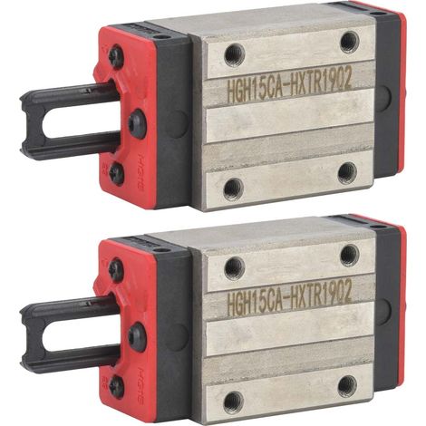 2 Stück HGH15CA Mini-Linearführungsschienenblock-Gleitlager-Stahlgleitblöcke (1/5)