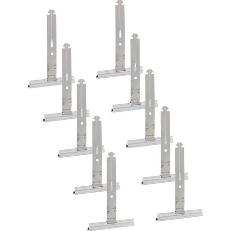 Lot de 4 attaches souples à clipser pour lame de 8 mm – Acier inoxydable – Fixation rapide sans perçage – Compatible PVC et aluminium (1/5)