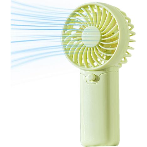 Ventilatore portatile di piccole dimensioni a batteria – 5 pollici, silenzioso, senza fili, ideale per letto, campeggio e attività all'aperto, senza batteria (verde) (1/5)