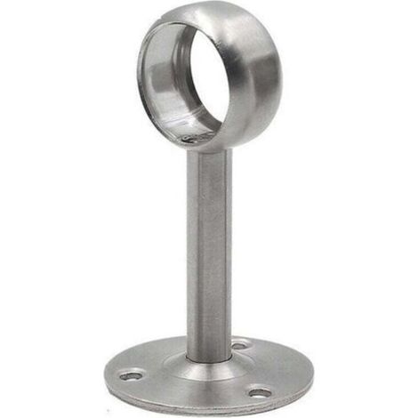 2 pièces supports de tringle à rideau, support de tringle à vêtements en forme de U en acier inoxydable avec vis et tubes d'expansion pour armoire à rideau de douche (25mm) (1/5)