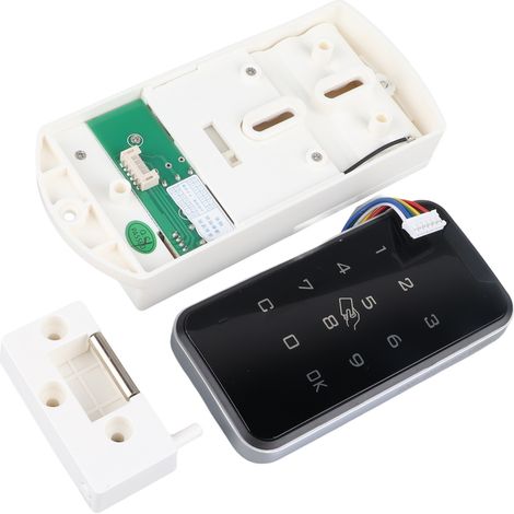 Serrure de porte intelligente à code numérique, compatible avec les cartes à puce pour salles de bain, casiers et boîtes aux lettres. Code tactile (carte à puce). (1/5)