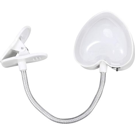 Lampe de lecture LED en forme cœur flexible et portable à clipser (1/5)