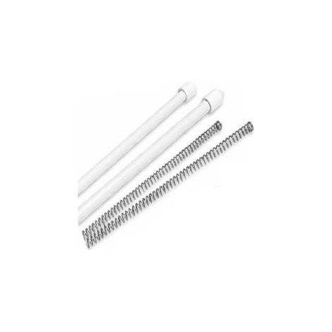 Coppia Bacchette Bastoni per tende con punta bianco 80 cm x 7 mm (1/2)