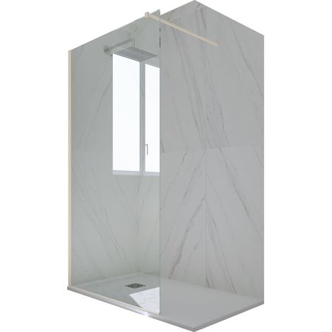 Walk in parete doccia Champagne  cm vetro nicchia Kolors