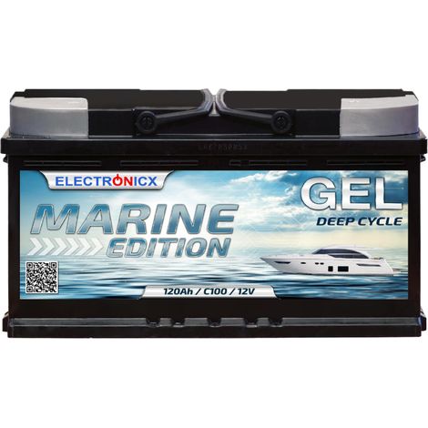 Electronicx Marine Edition Gel Batterie 120 AH 12V Boot Schiff Versorgungsbatterie (1/5)