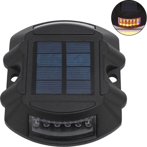 Intelligente Solar-LED-Leuchte mit Sensor, Grundwasserbetrieb, dekorative Innenleuchte, ideal für Garten, Einfahrt und Landschaftsgestaltung, 6 V, 1,8 W, schwarz-gelb