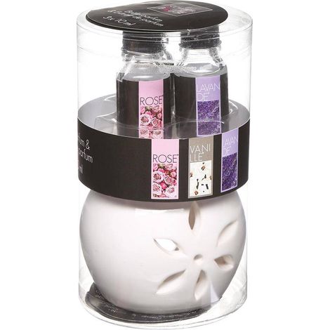 Quemador de Perfume y Set de 3 Aceites - Floral - 10ml - Atmosphera créateur d'intérieur (1/5)