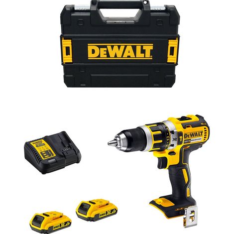 DEWALT DCD795D2-QW - XR 18V 13mm 60Nm marteau perforateur à batterie sans balais avec 2 x 2.0Ah Li-Ion batteries avec boîtier TSTAK (1/5)