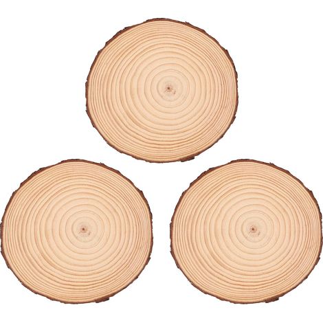 3 Pièces Dalles de Jardin en Bois, Décoratives, pour Allée Extérieure (1/5)
