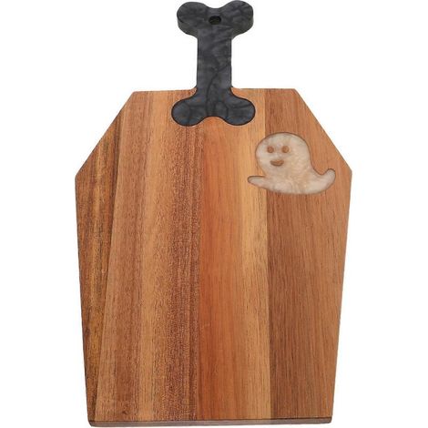 Planche à découper en bois d'Halloween avec poignée, idéale pour la cuisine. (1/5)