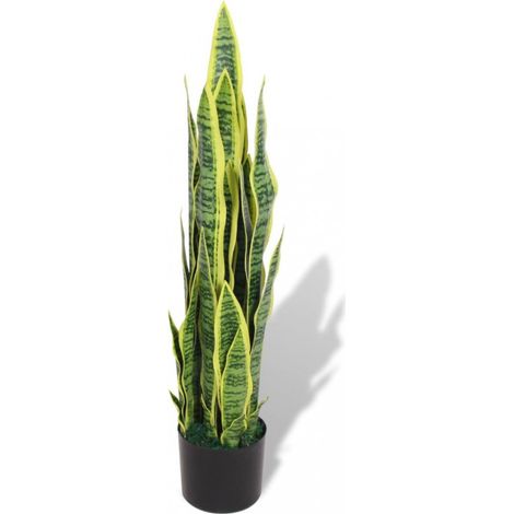 vidaXL Artificial Sansevieria Plant with Pot 90 cm Green