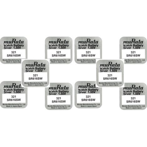 .10 piles Murata- Sony 321 SR616SW.