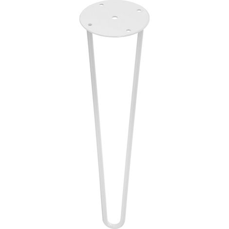 Pata de varillas de acero con una altura de 400 mm y acabada en blanco. Dimensiones: 100x100x400 mm -